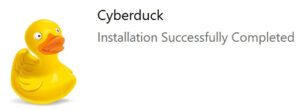 cyberduck install completed