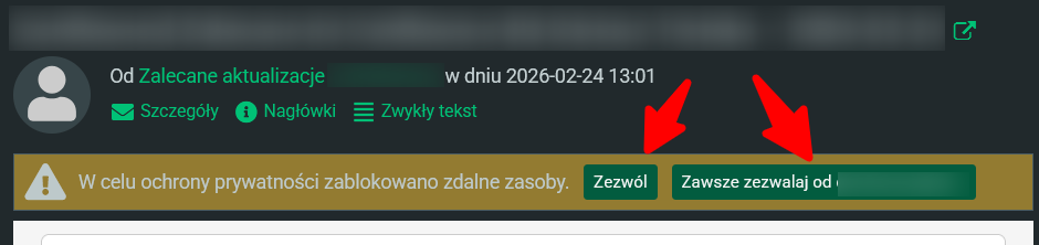 Webmail dpoczta.pl - zaufani nadawcy 2 zaufani dodaj 1